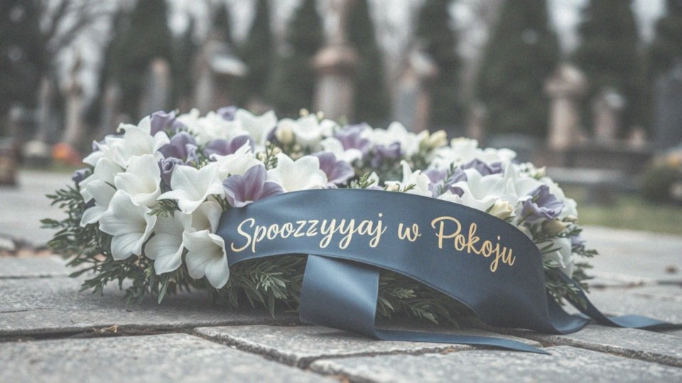 Jakie symbole mogą być wykorzystywane w szarfach i napisach na wieńcach?